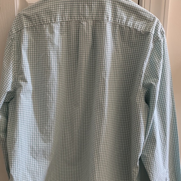 J. Crew Stretch Green Gingham Checkered Button-Down Shirt Men's XXL - Picture 6 of 7